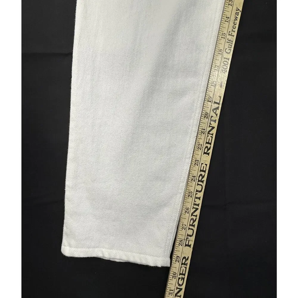 MKT Studio women Boy's fit THE KELLY White  Jeans Slim Sz 40/12 NWT light weight